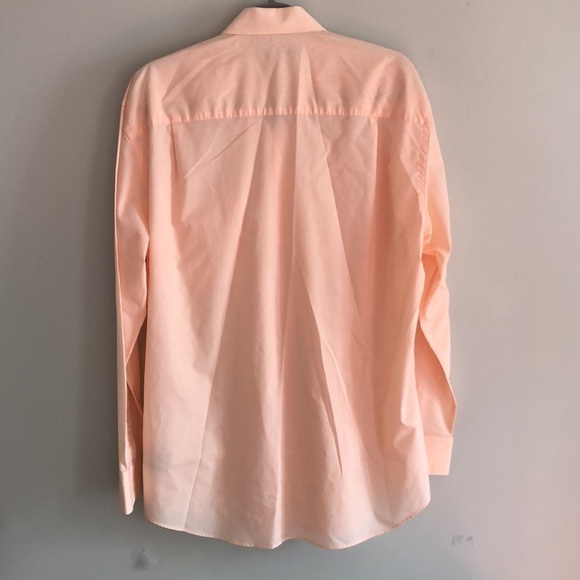 Men’s pastel  Orange Size L button up Shirt - Picture 6 of 8
